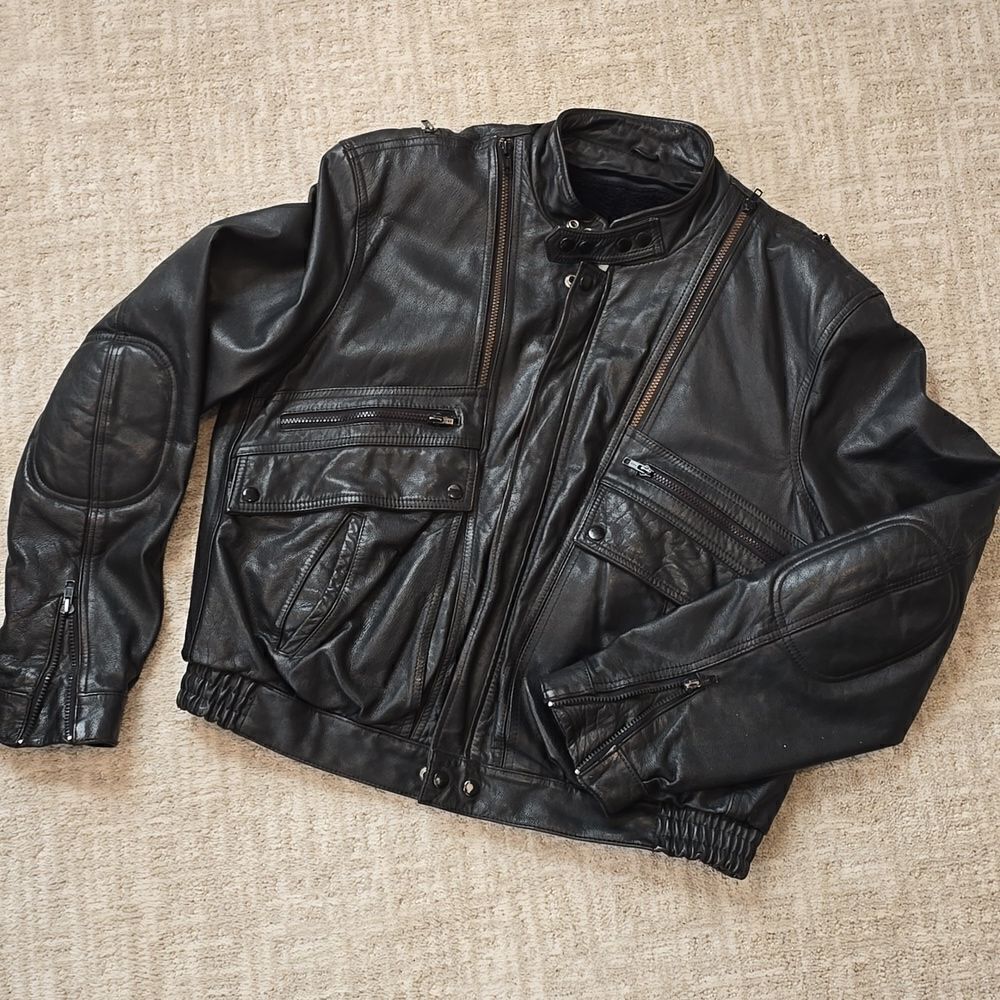 Berman's | Vintage Leather Riding Jacket with Removable Liner